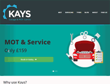 Tablet Screenshot of kaysgarage.co.uk